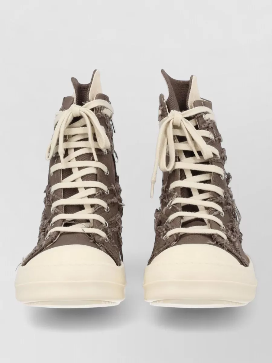 Rick Owens Drkshdw Denim High-Top Sneakers