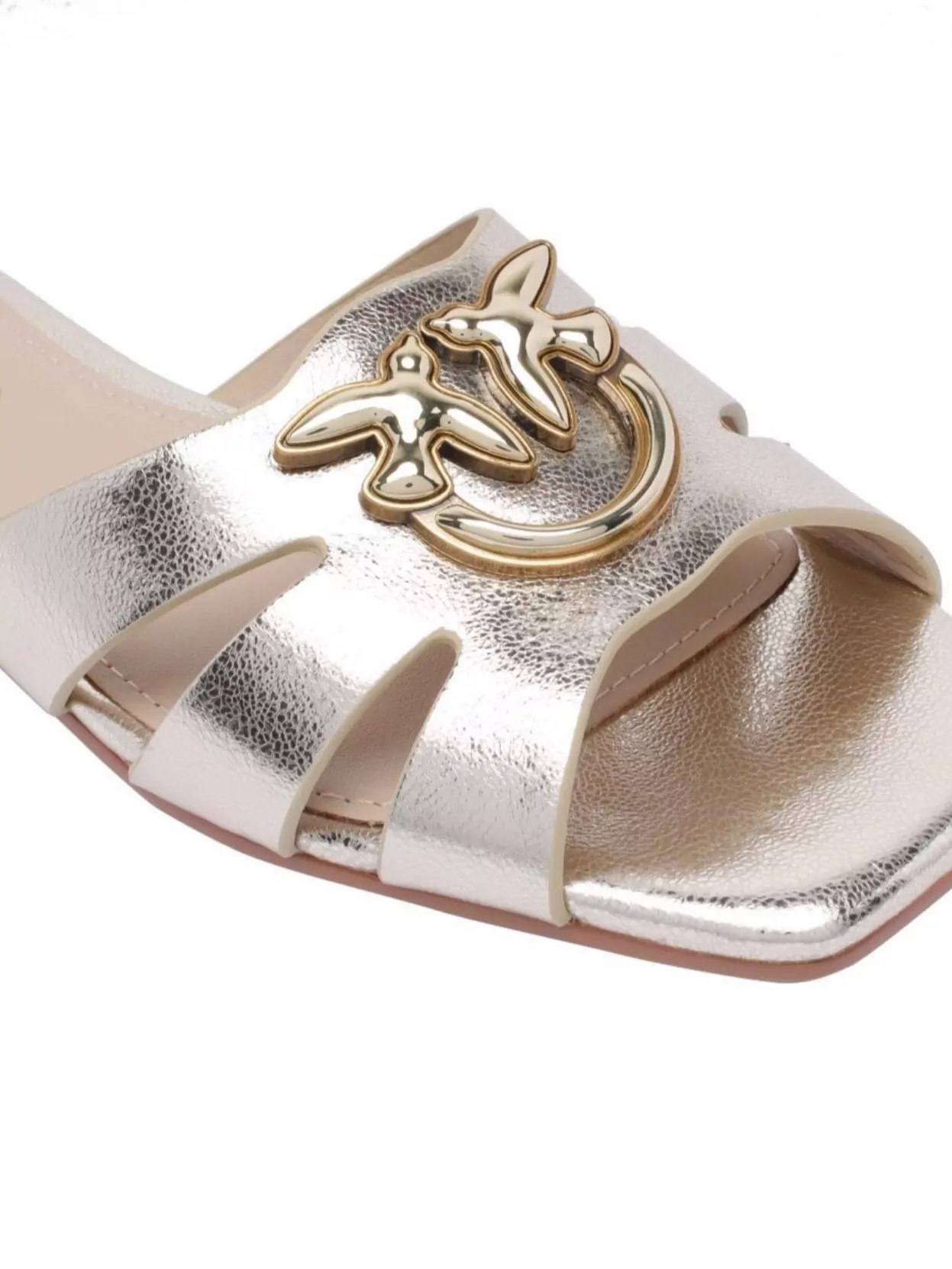 Pinko Square Toe Leather Sandals