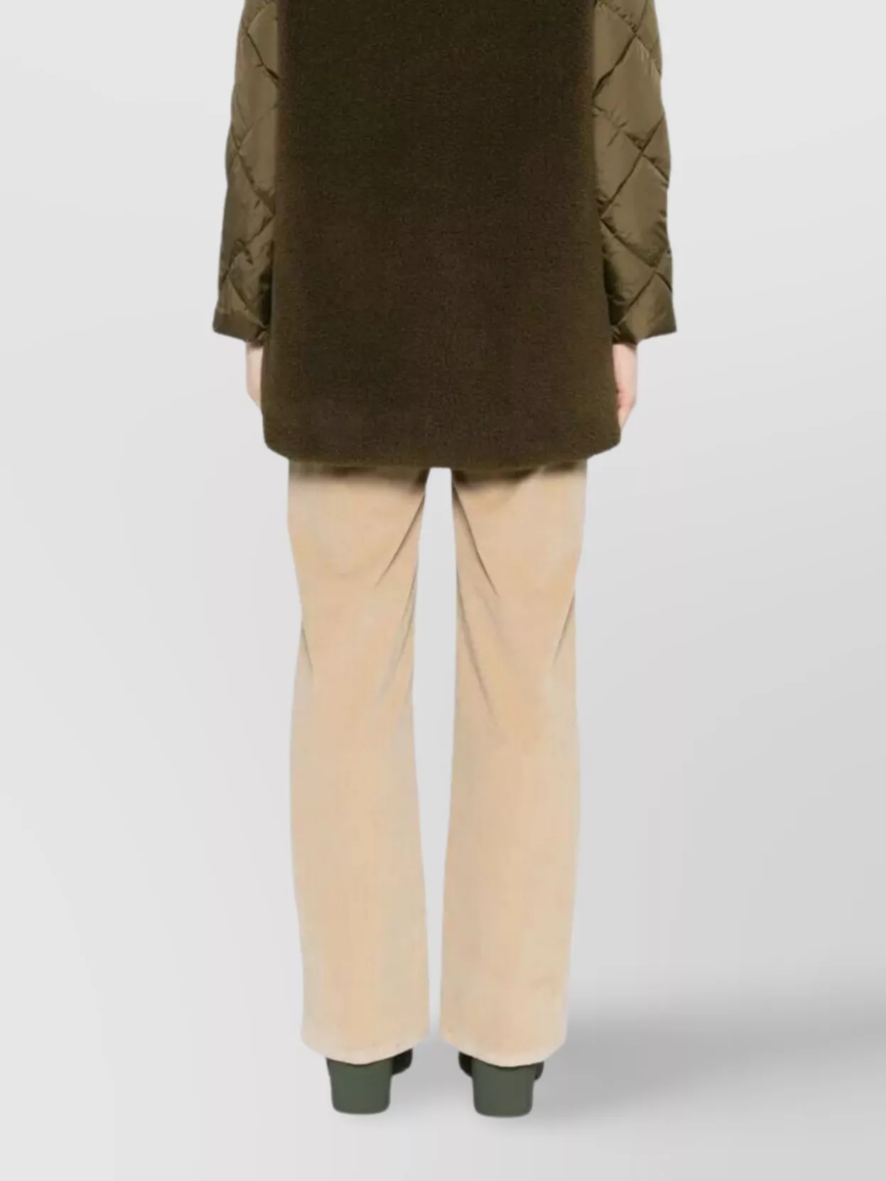 Herno Hooded Long Length Two-tone Jacket In Brown