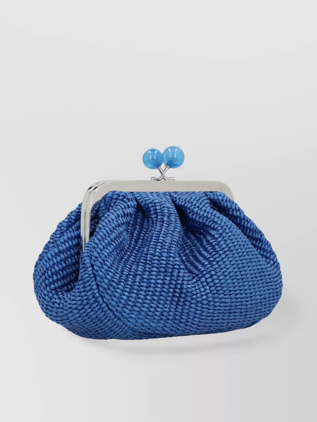 Weekend Max Mara Raffia Shoulder Clutch Bag With Removable Chain