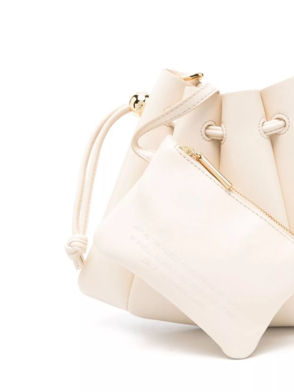 Themoiré Pleated Hardware Shoulder Bag