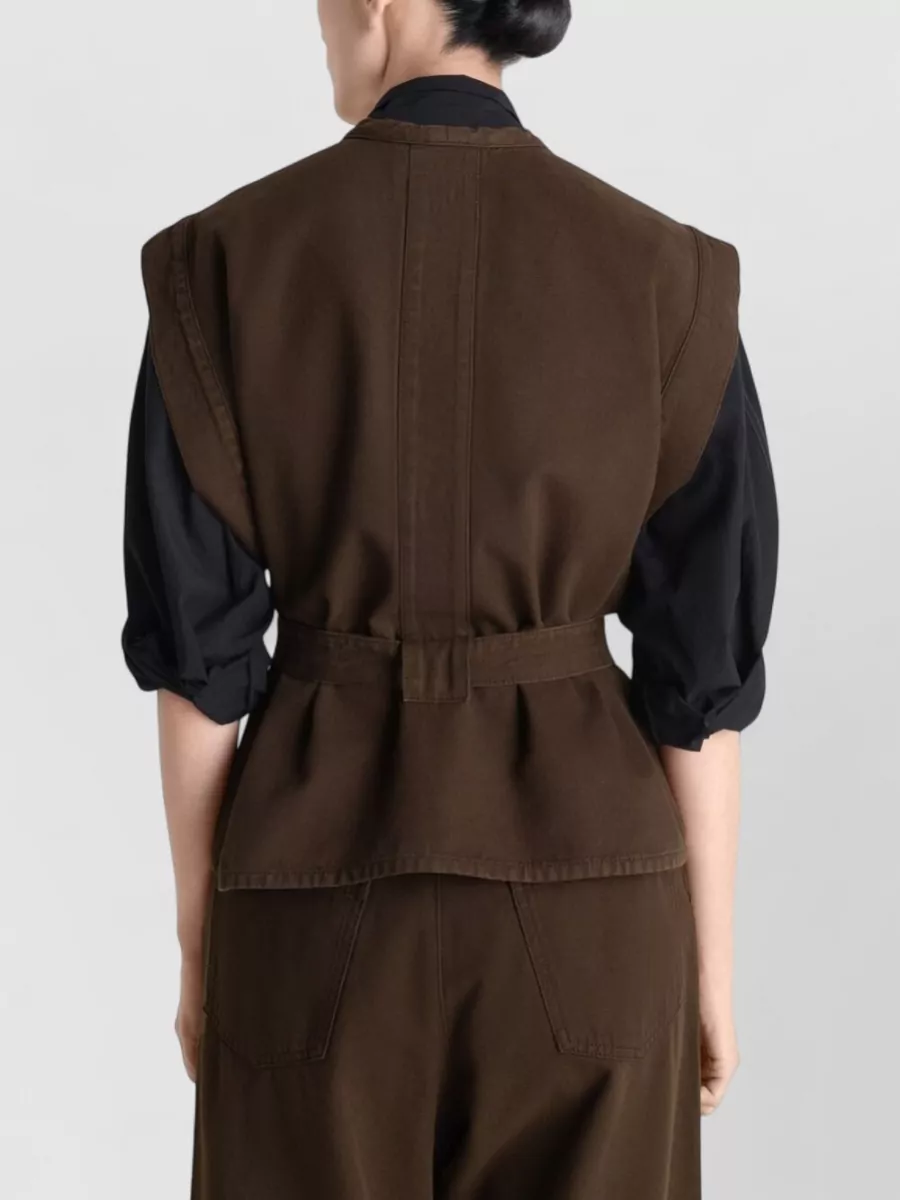 Lemaire V-Neck Belted Sleeveless Top