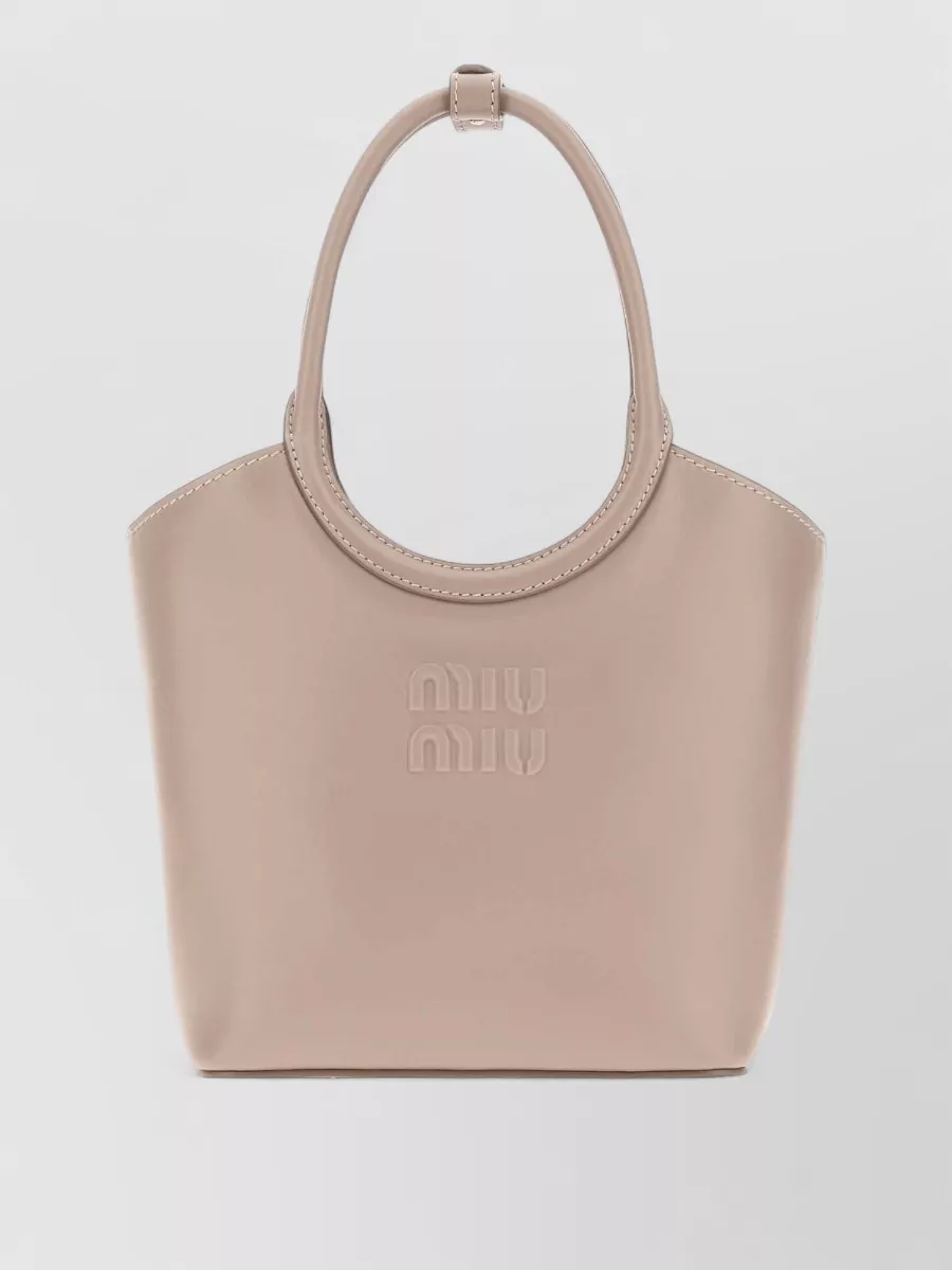 Miu Miu ivy leather tote bag