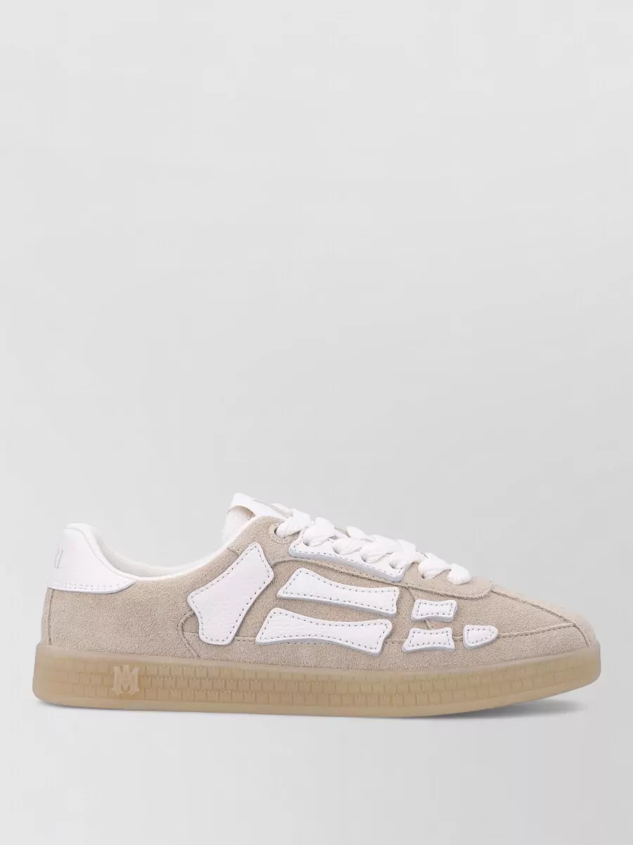 Amiri Pacific Bones Low-Top Sneakers With Rubber Sole