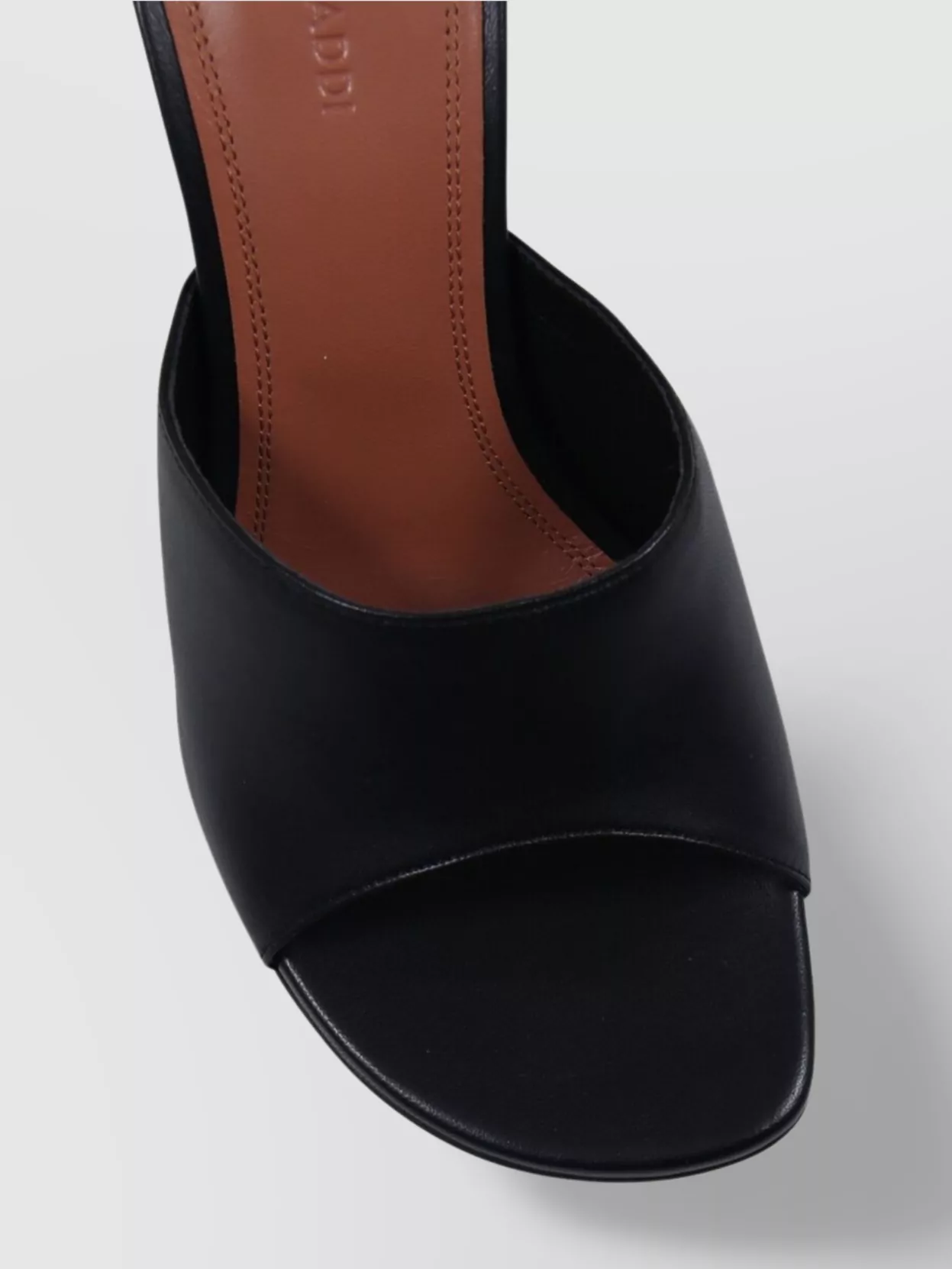 Amina Muaddi Taylor Sculptural Heel Leather Sandals