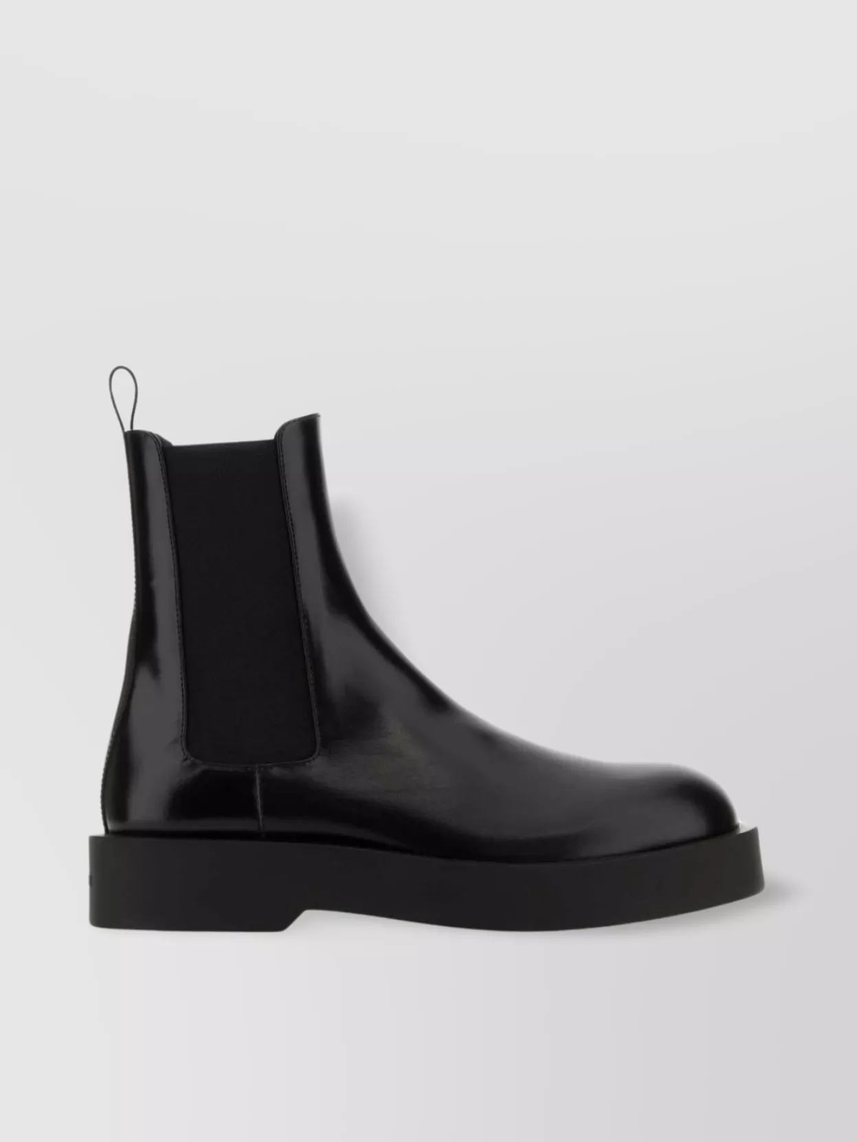 Shop Jil Sander Leather Ankle Boots With Chunky Sole In Black