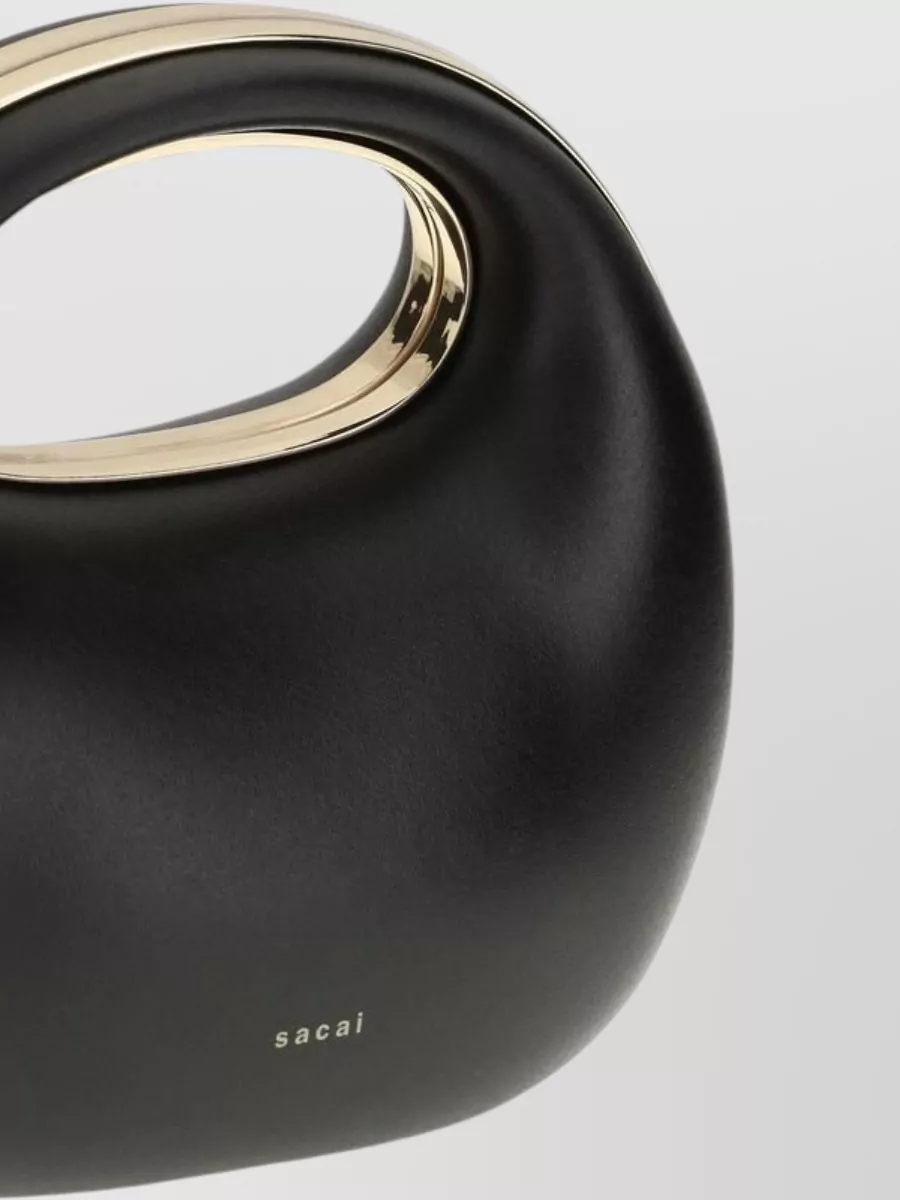 Sacai Calf Leather Rigid Clutch Bag