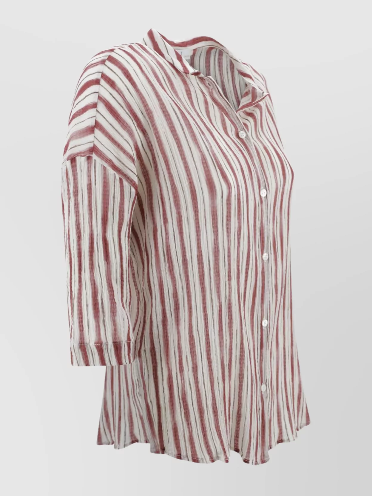 Whyci Striped Cotton Silk Blend Shirt