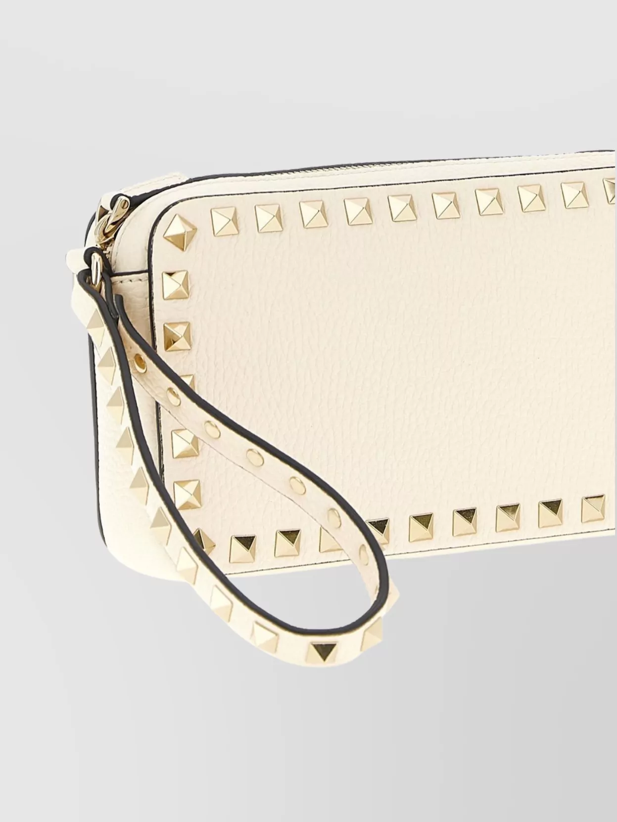 Valentino Garavani Rockstud Rectangular Clutch Bag With Wrist Strap