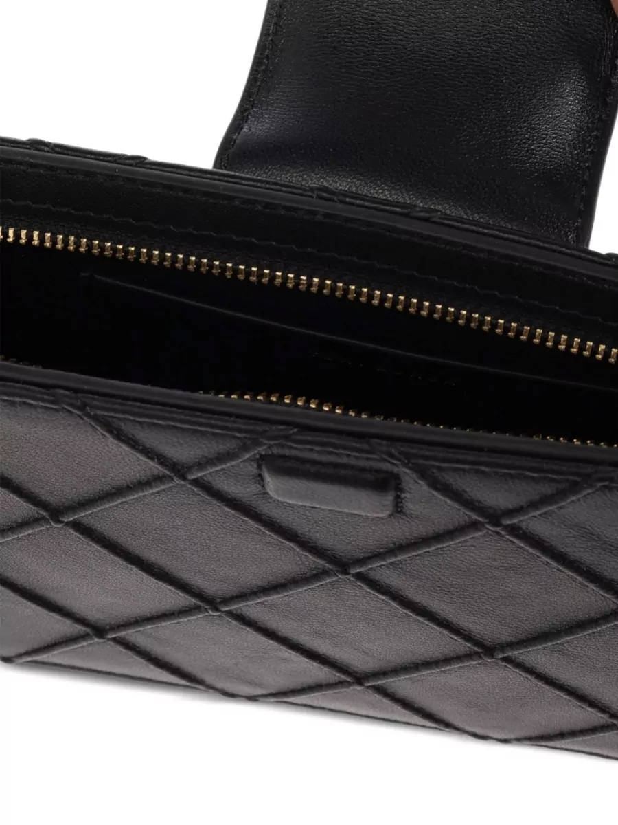 Tory Burch Fleming Mini Leather Quilted Chain Wallet