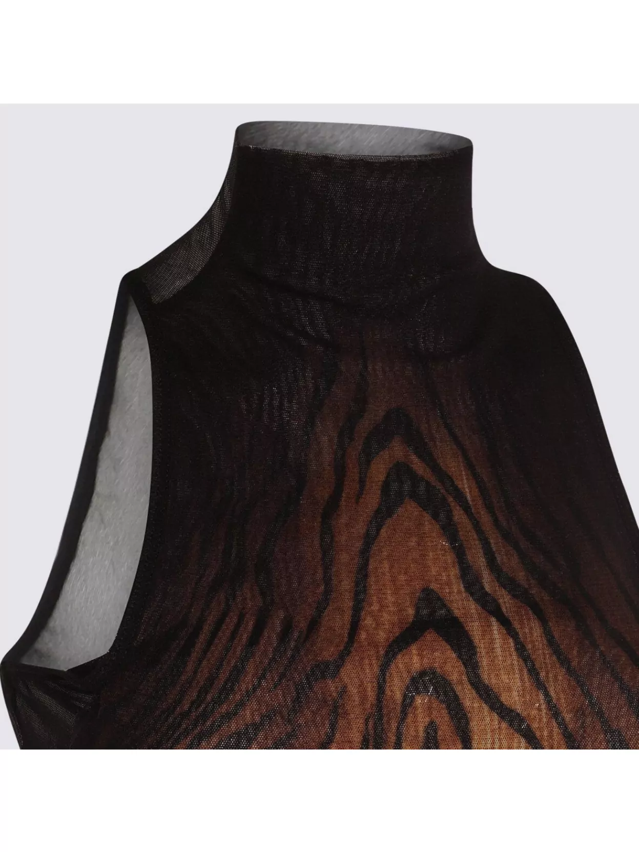 Jean Paul Gaultier Knee Length Dress High Neckline In Brown