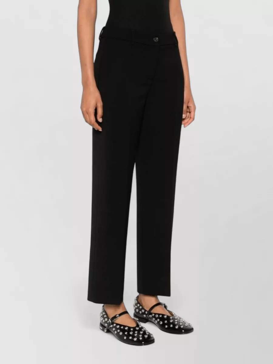 Via Masini 80 Virgin Wool Blend Straight-Leg Trousers