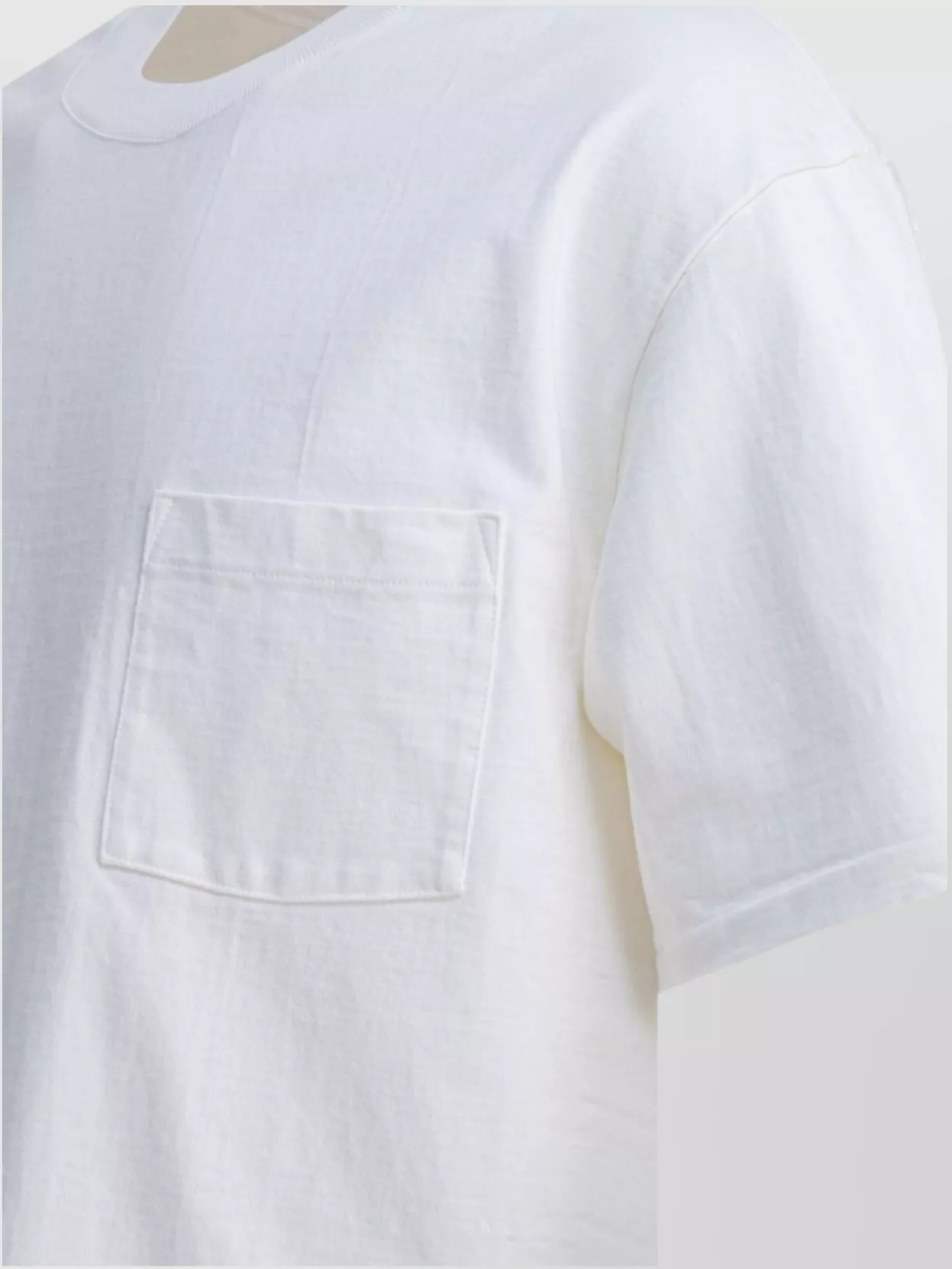 Auralee Crew Neck Cotton T-Shirt With Chest Pocket
