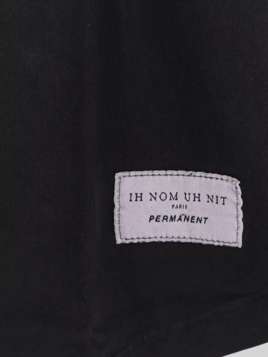 Ih Nom Uh Nit Cotton T-Shirt With Rolled Sleeves Design