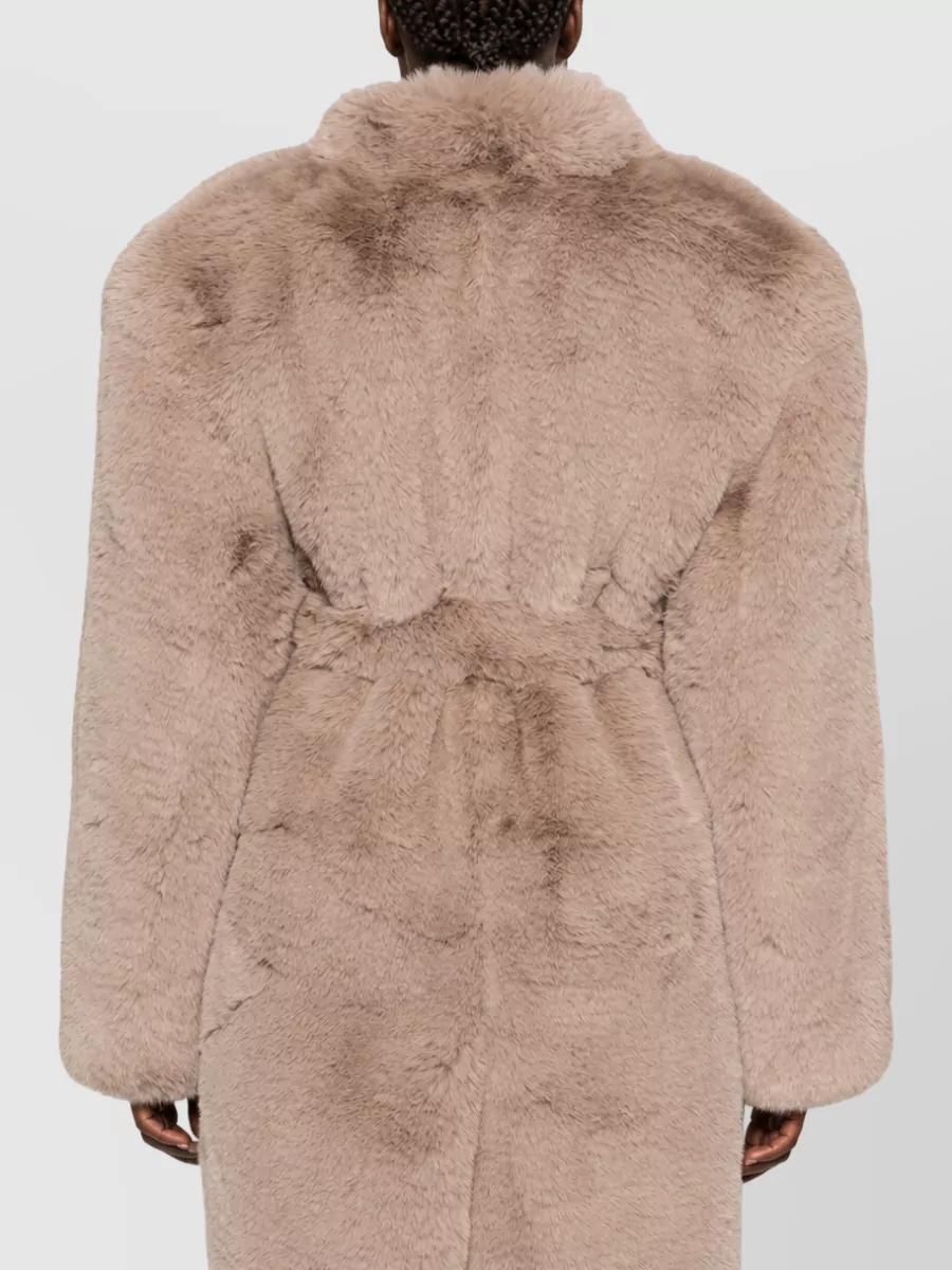 The Frankie Shop Faux Fur Belted Coat