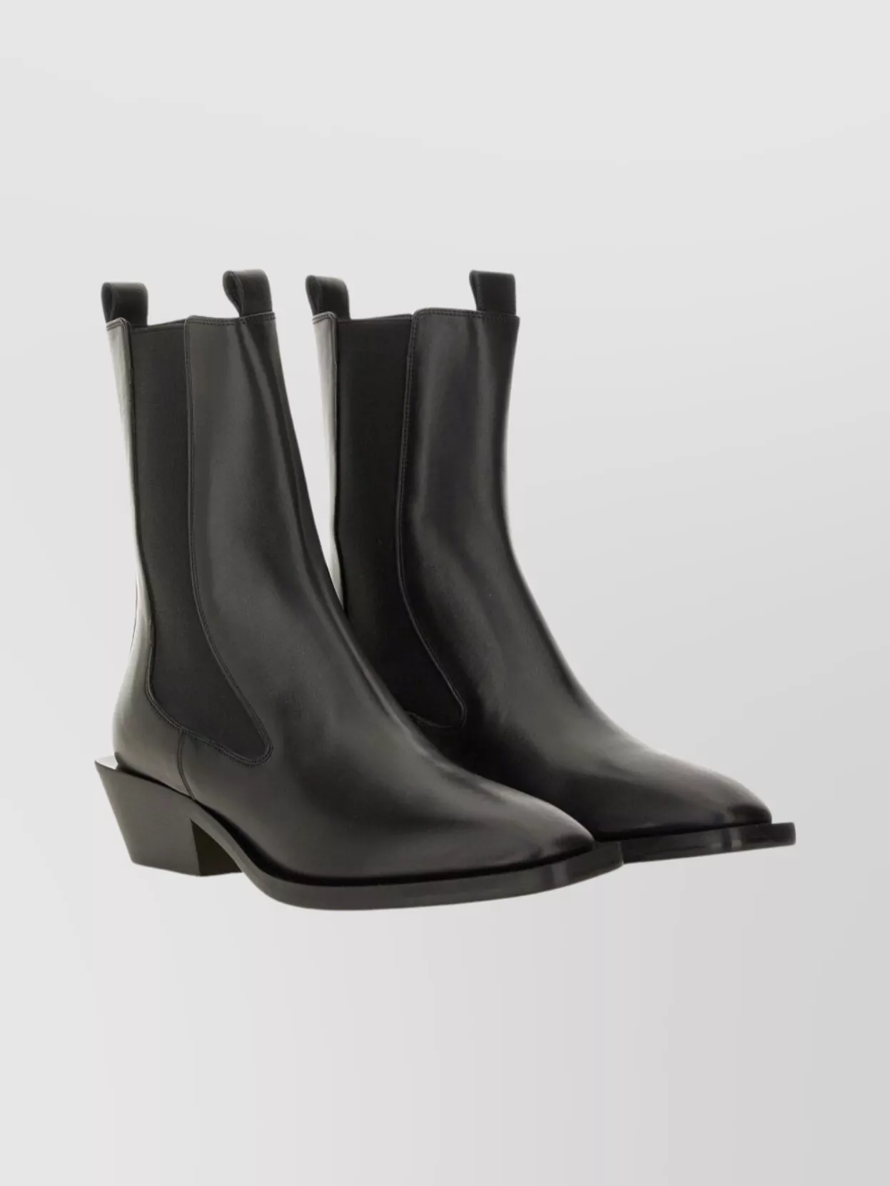 Aeyde Ankle Boots With Block Heel And Elastic Panels
