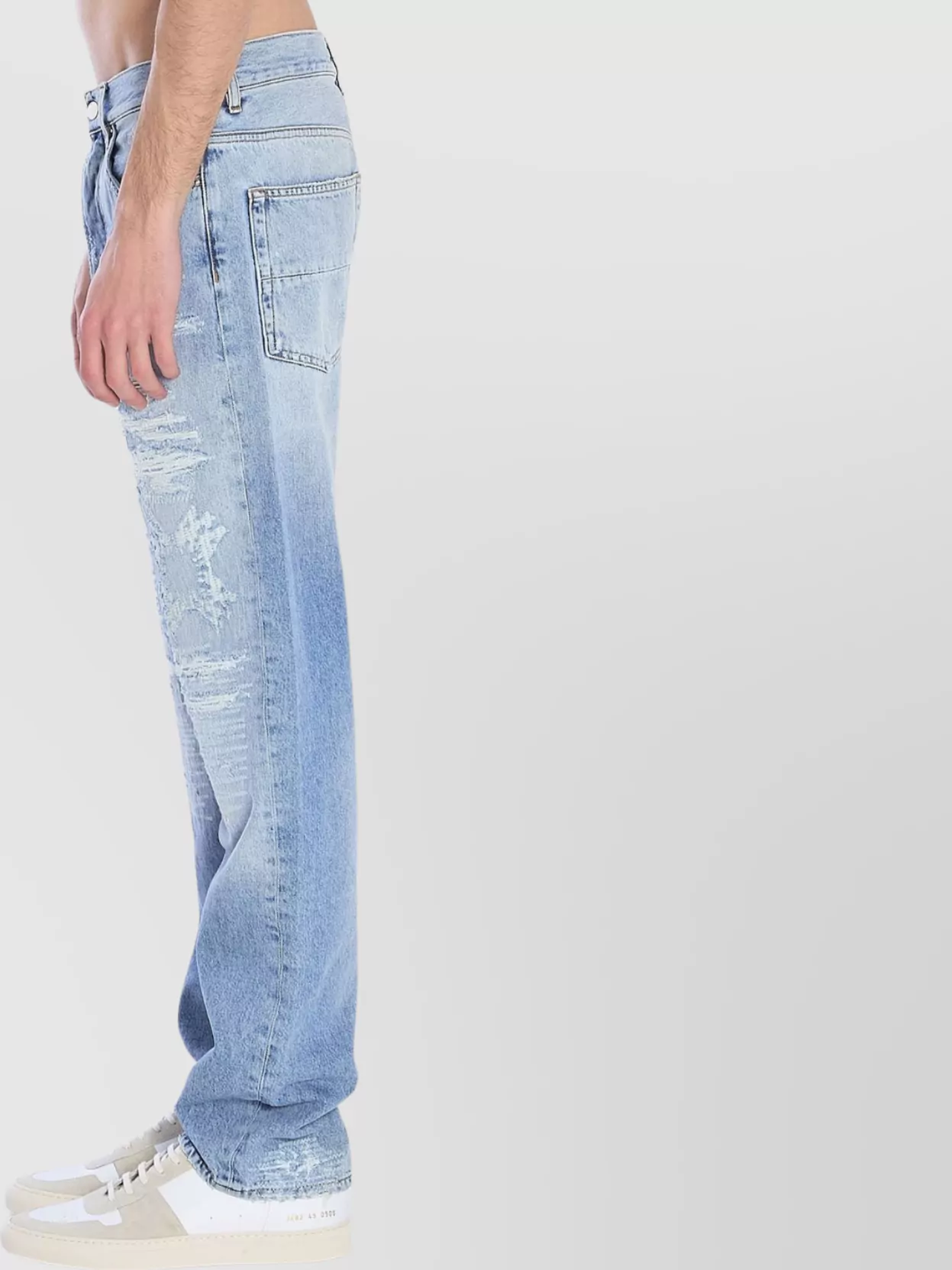 Amiri Ma Quad Straight-leg Distressed Jeans In Blue