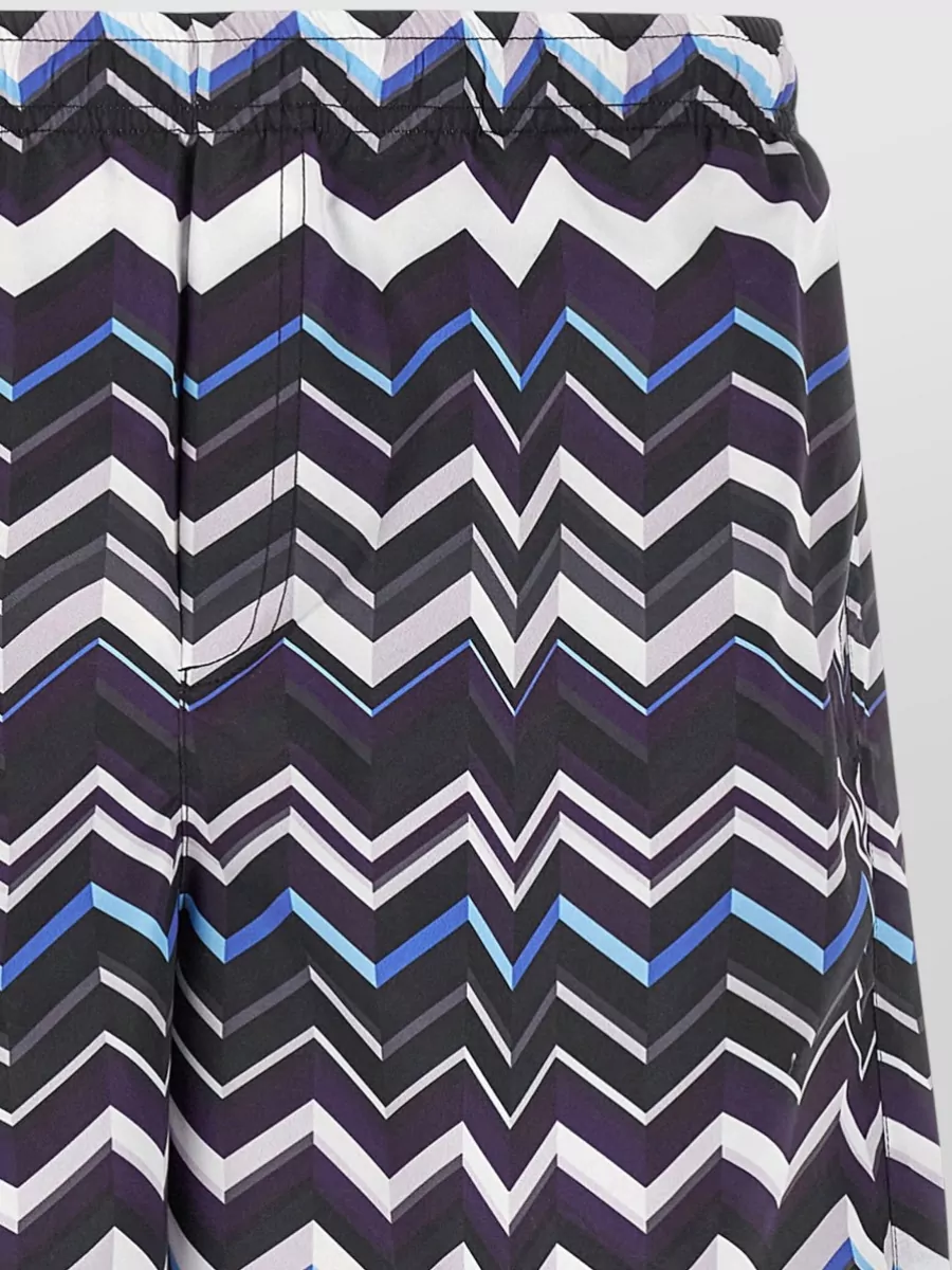 Missoni Zigzag Swimsuit Featuring Back Pocket Buttons