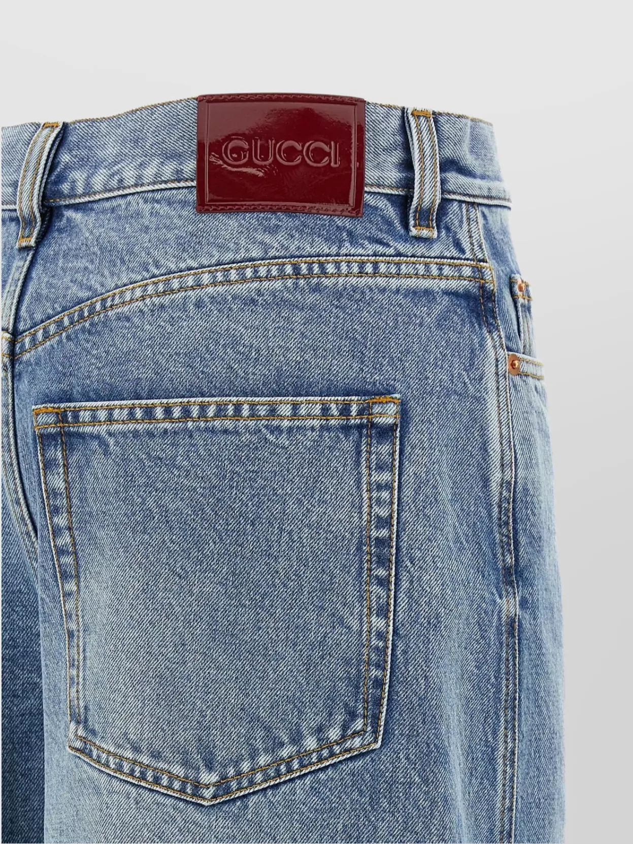 Gucci Denim Trousers Featuring Five-Pocket Design