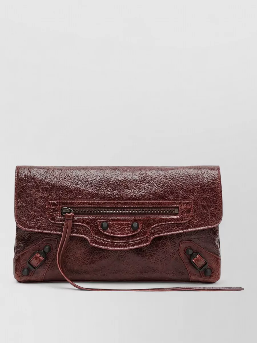 Balenciaga le city lamb leather clutch bag