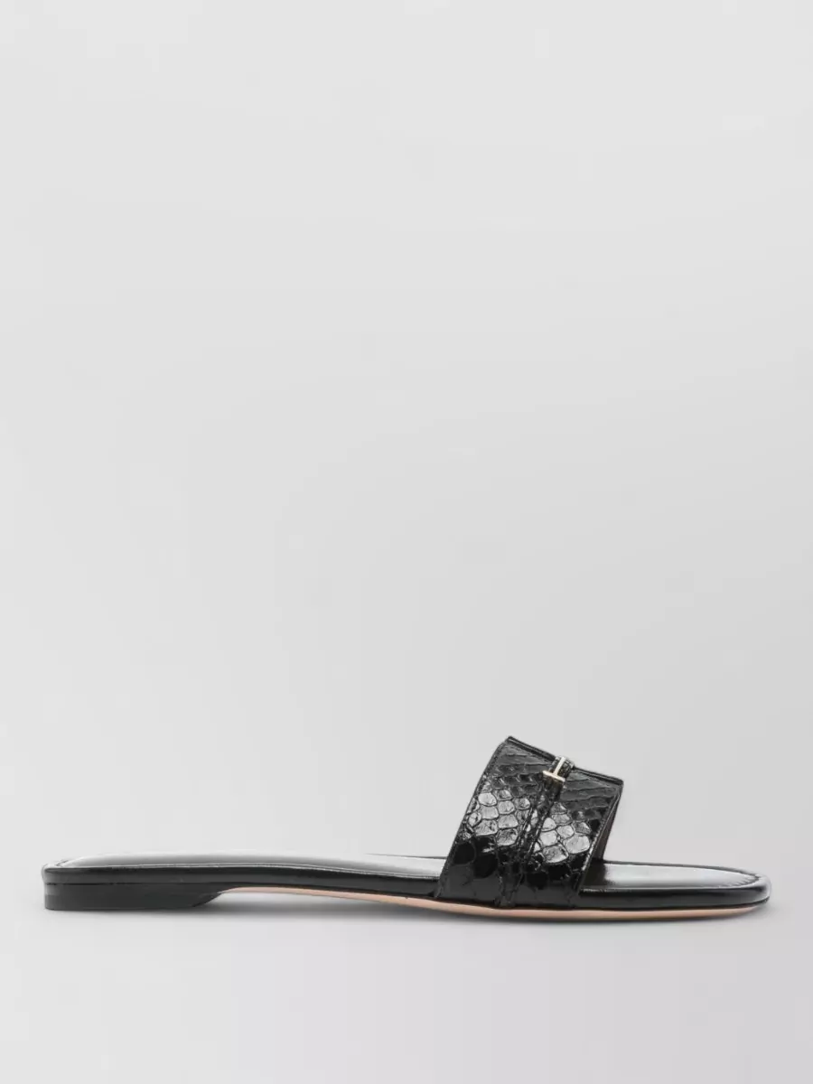 Tom Ford Python Effect Leather Flat Sandals