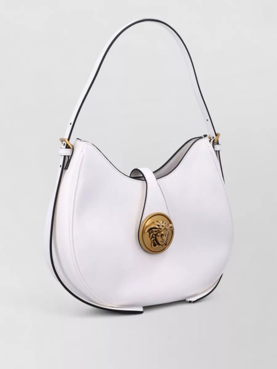 Versace Small Hobo Leather Shoulder Bag