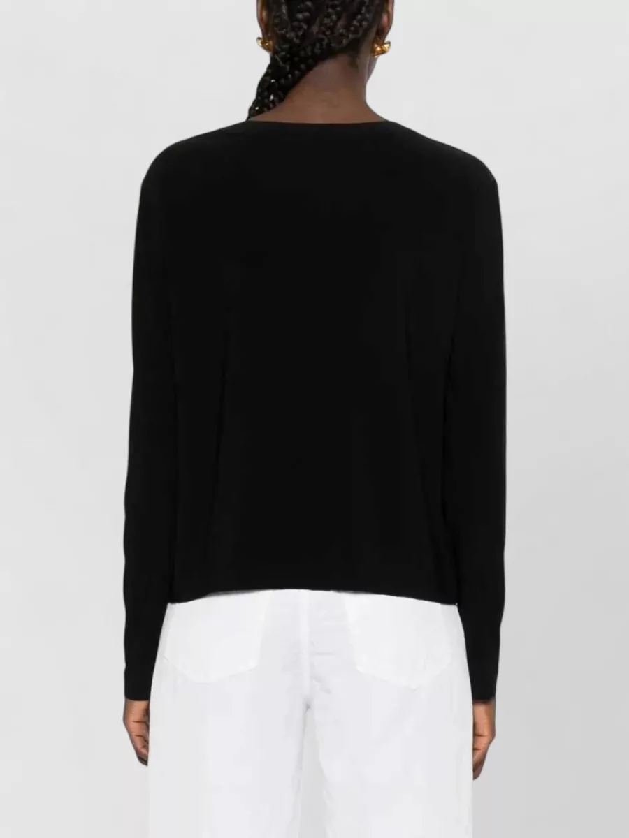 Norma Kamali Cropped Long-Sleeve T-Shirt