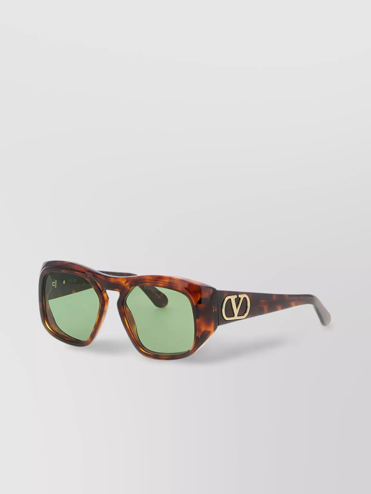 Valentino Garavani Sunglasses With Tortoiseshell Frame And Green Lenses