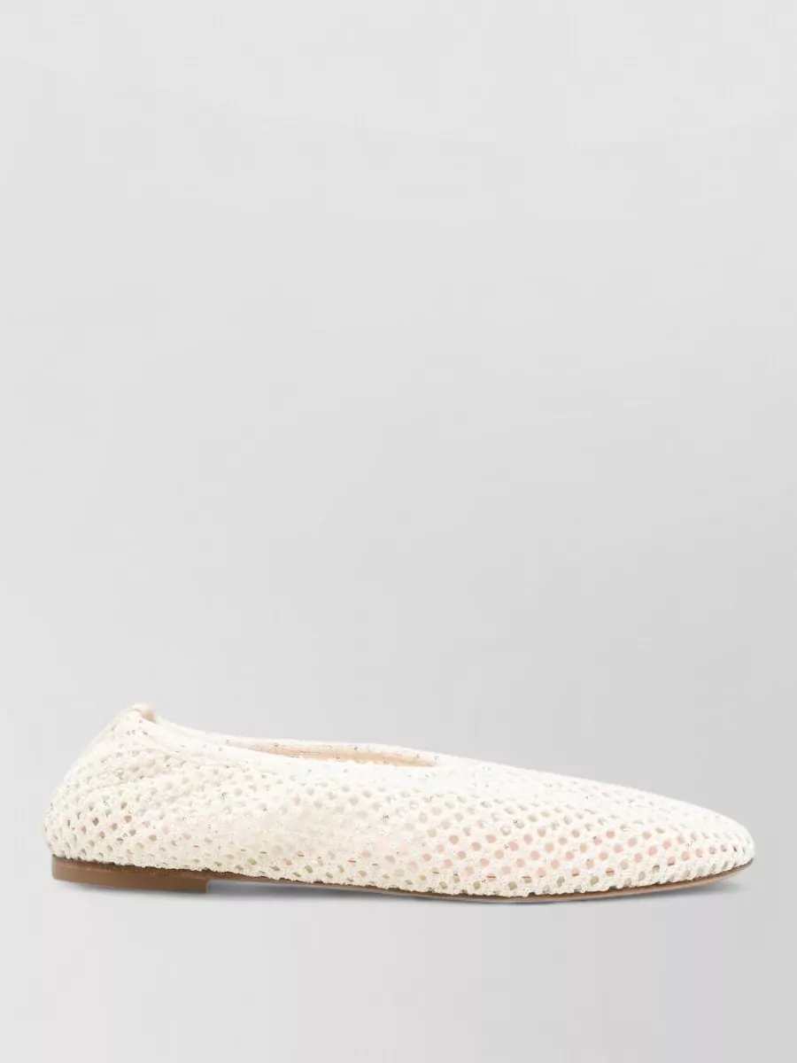 Fabiana Filippi Mesh Knit Sequin-Embellished Ballet Flats