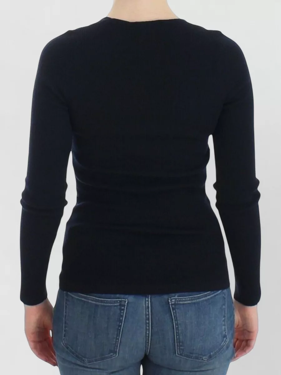Ermanno Scervino Wool Square Neck Long Sleeve Sweater