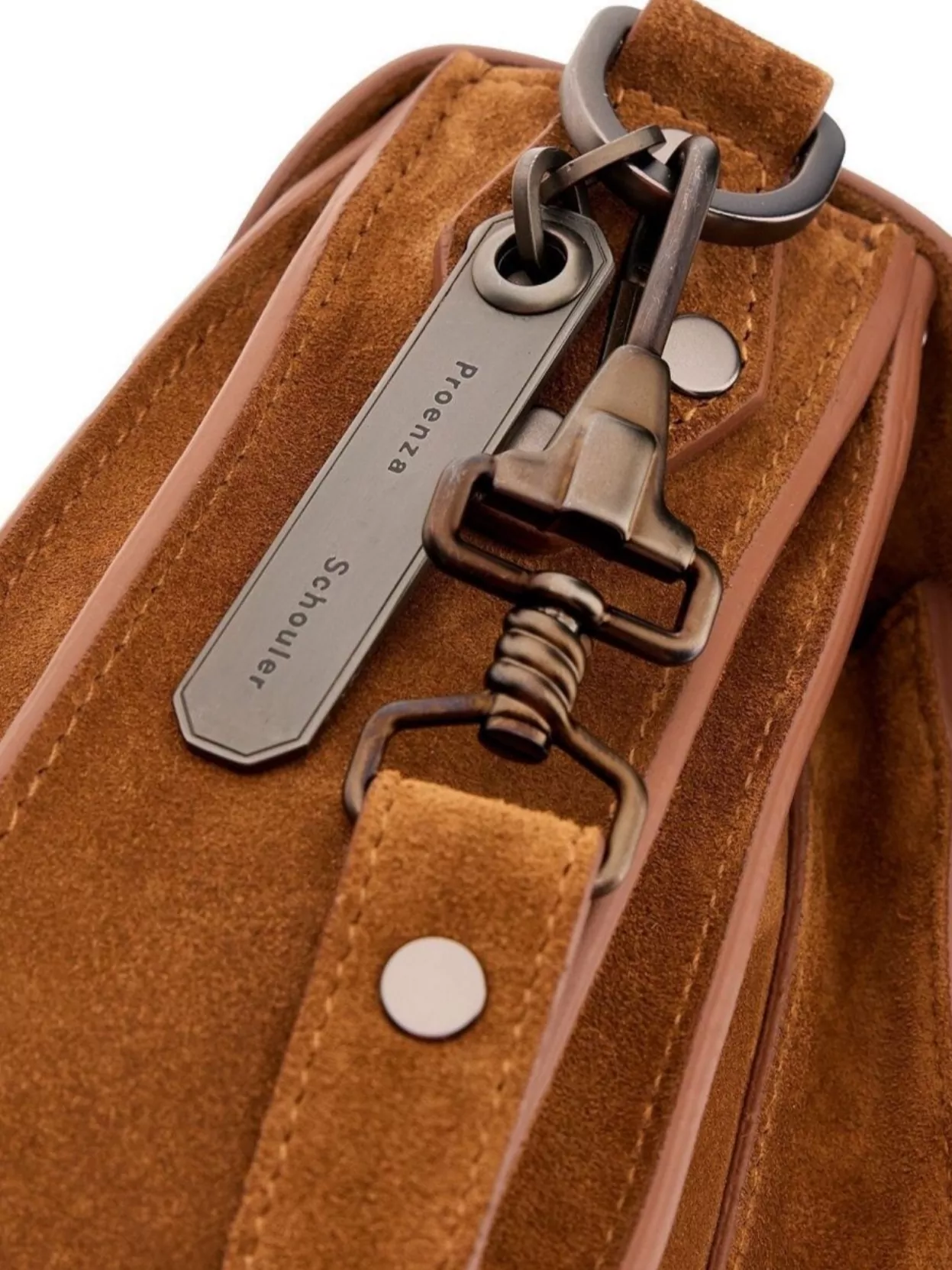 Proenza Schouler Tiny Suede Leather Handbag With Buckle Detail