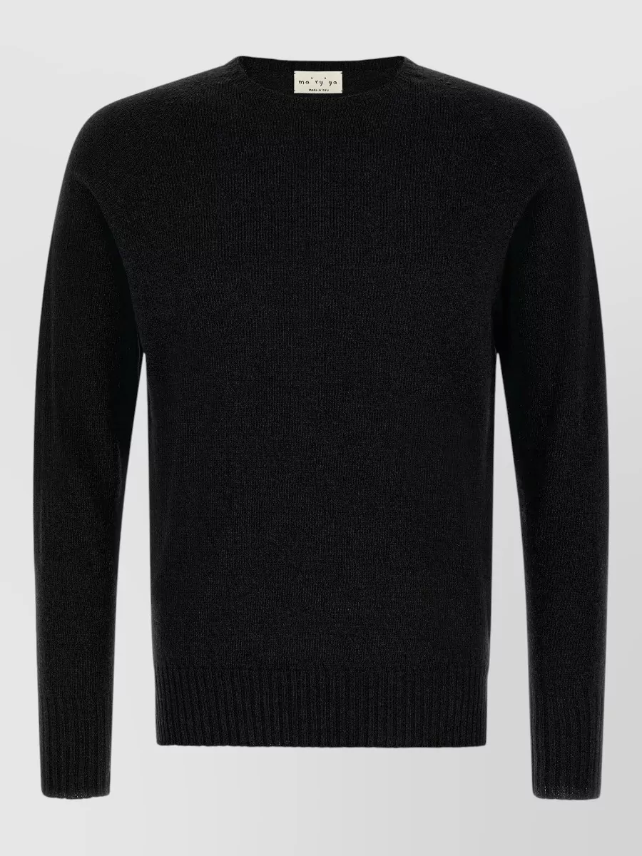 Ma'ry'ya Cashmere Wool Relaxed-Fit Ribbed Crew-Neck Jumper
