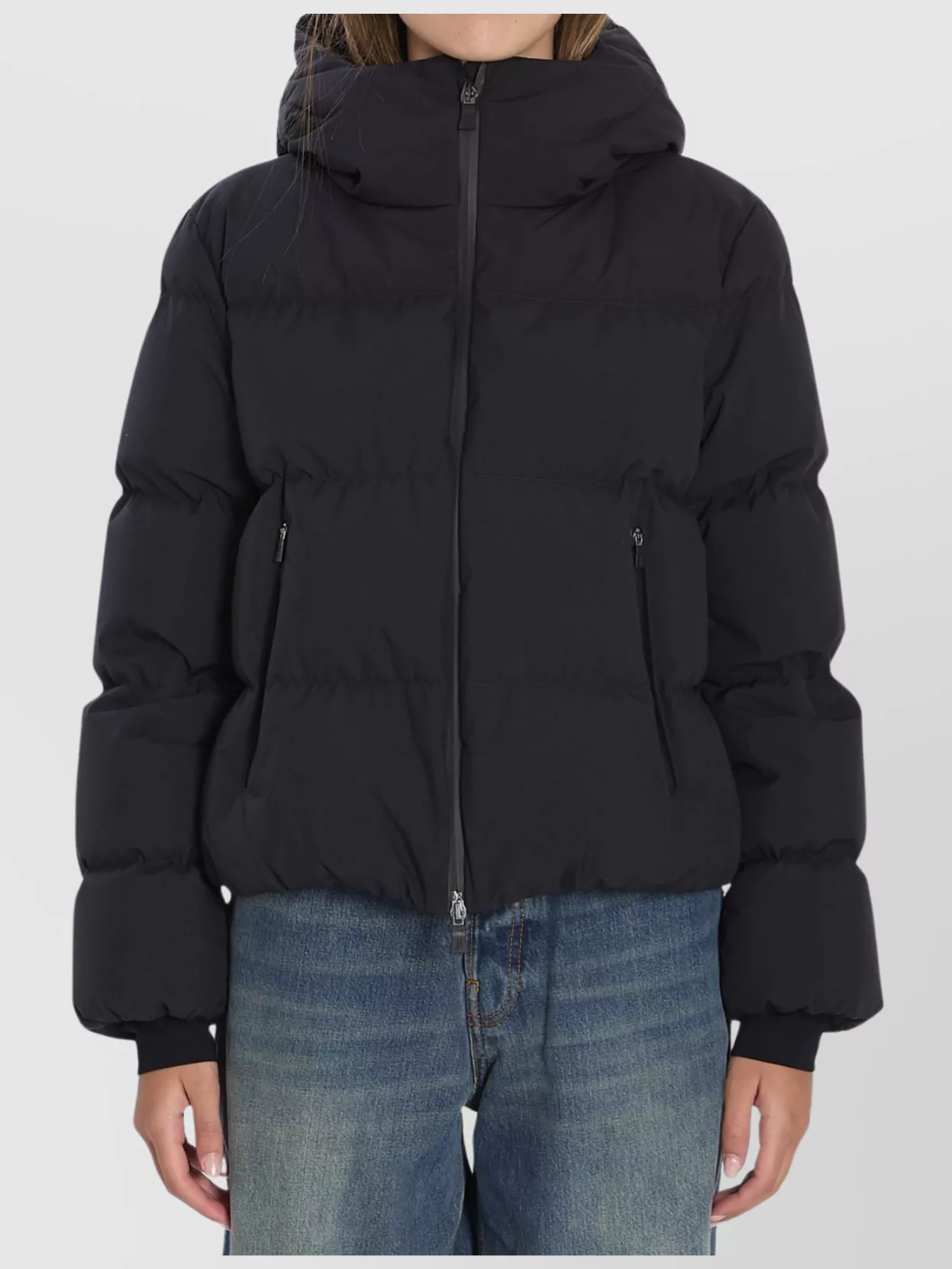 Herno Women Double-layer Down Jacket With Hood In Black
