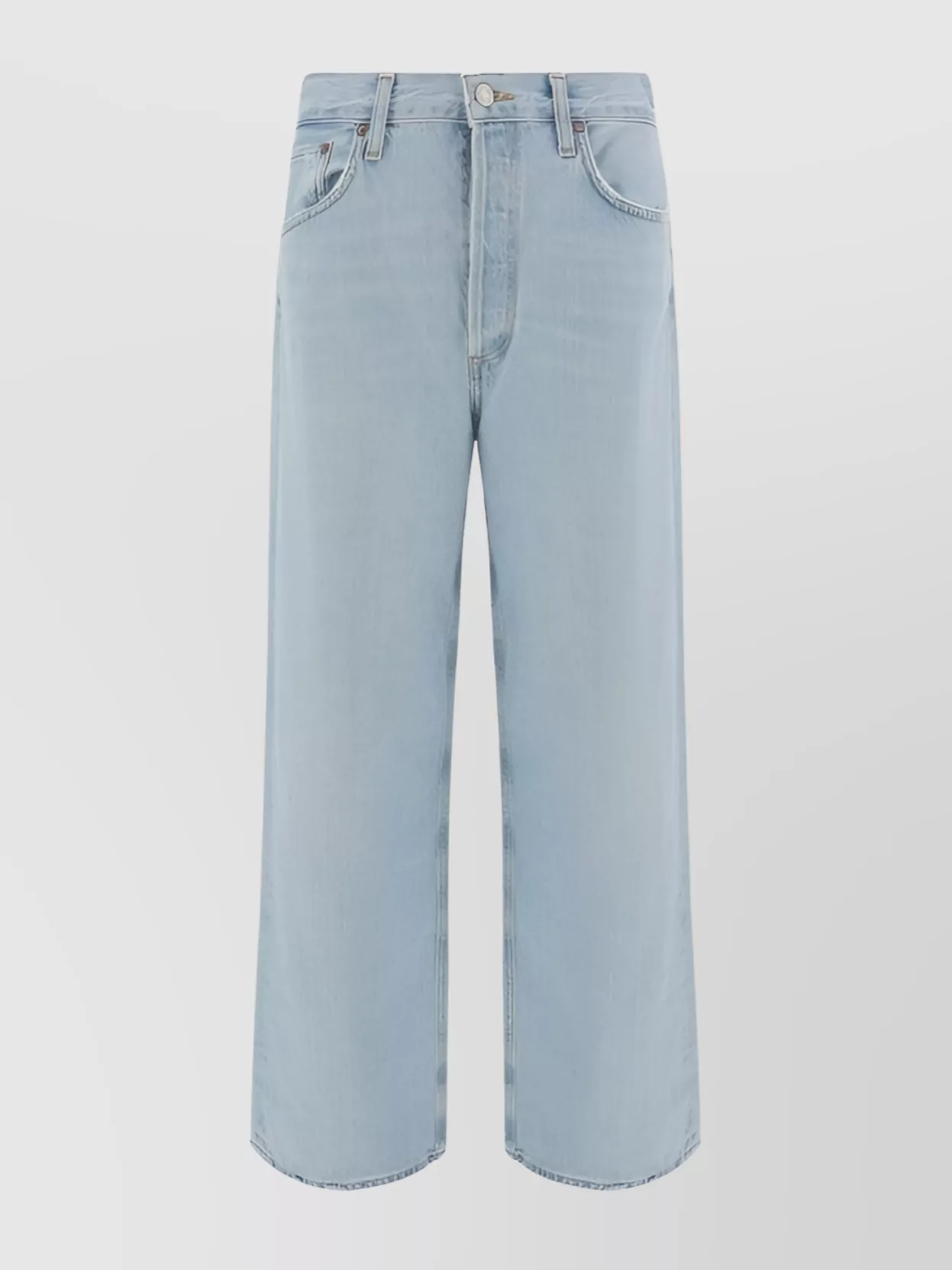 Shop Agolde Relaxed Fit Denim Trousers