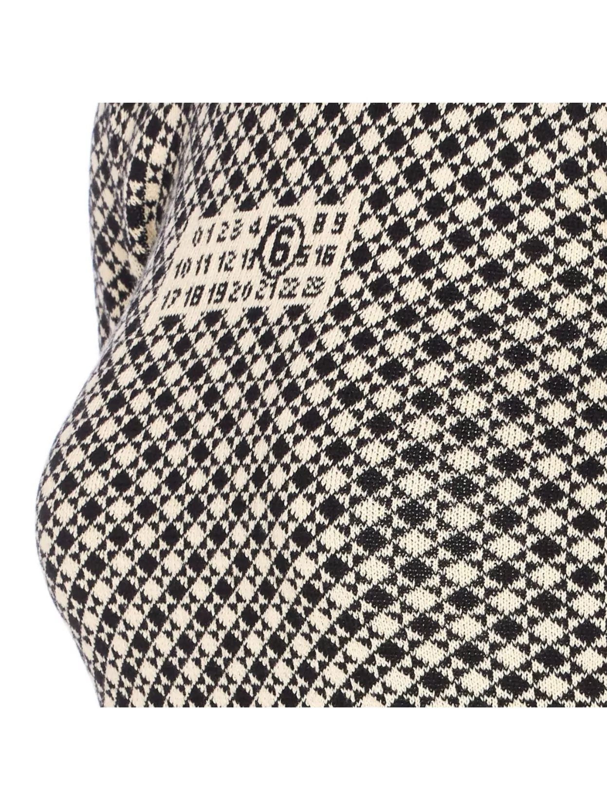Mm6 Maison Margiela Crewneck Geometric Pattern Knitwear