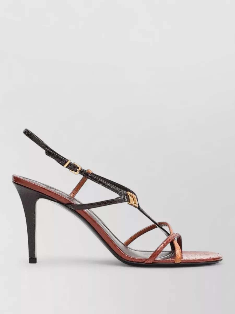 Fendi leather heel sandals