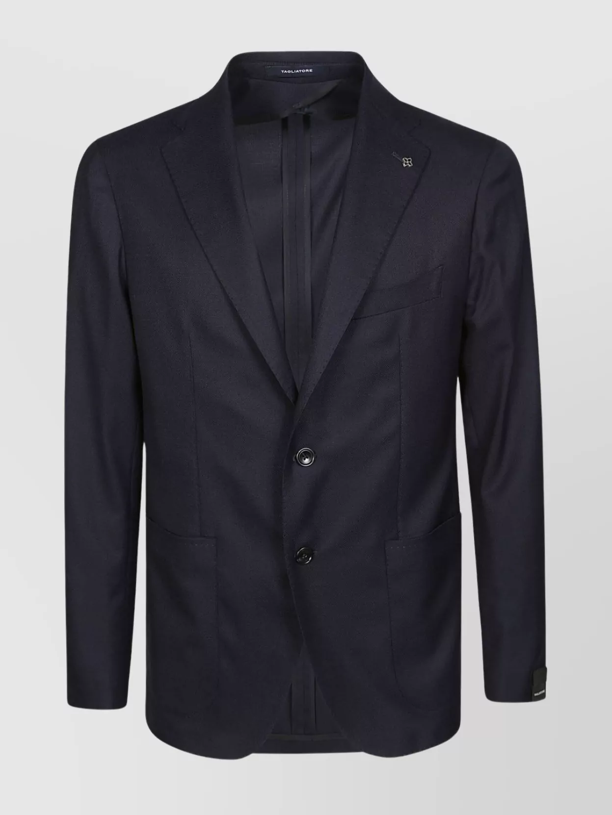 Tagliatore Double-breasted Jacket Structured Shoulders In Blue