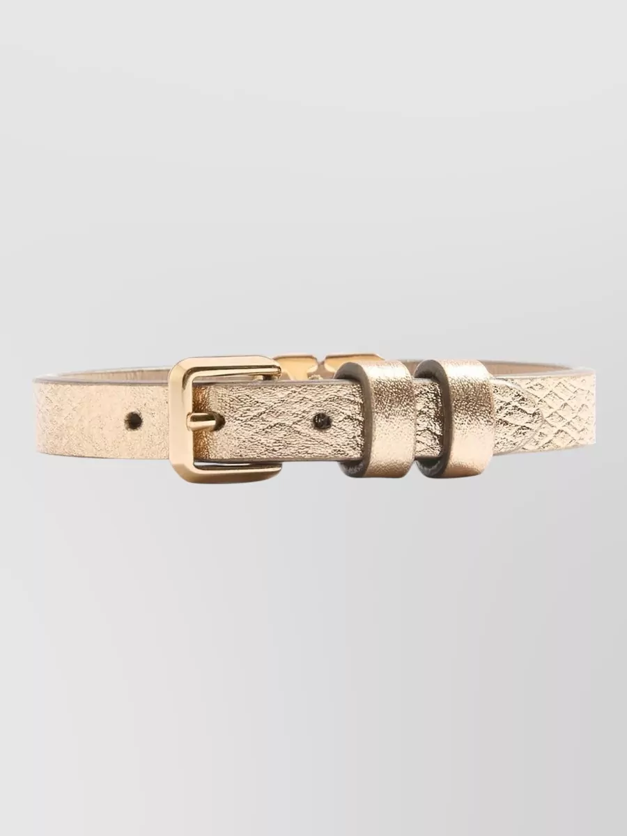 Valentino Garavani Leather Crystal-Embellished Bracelet