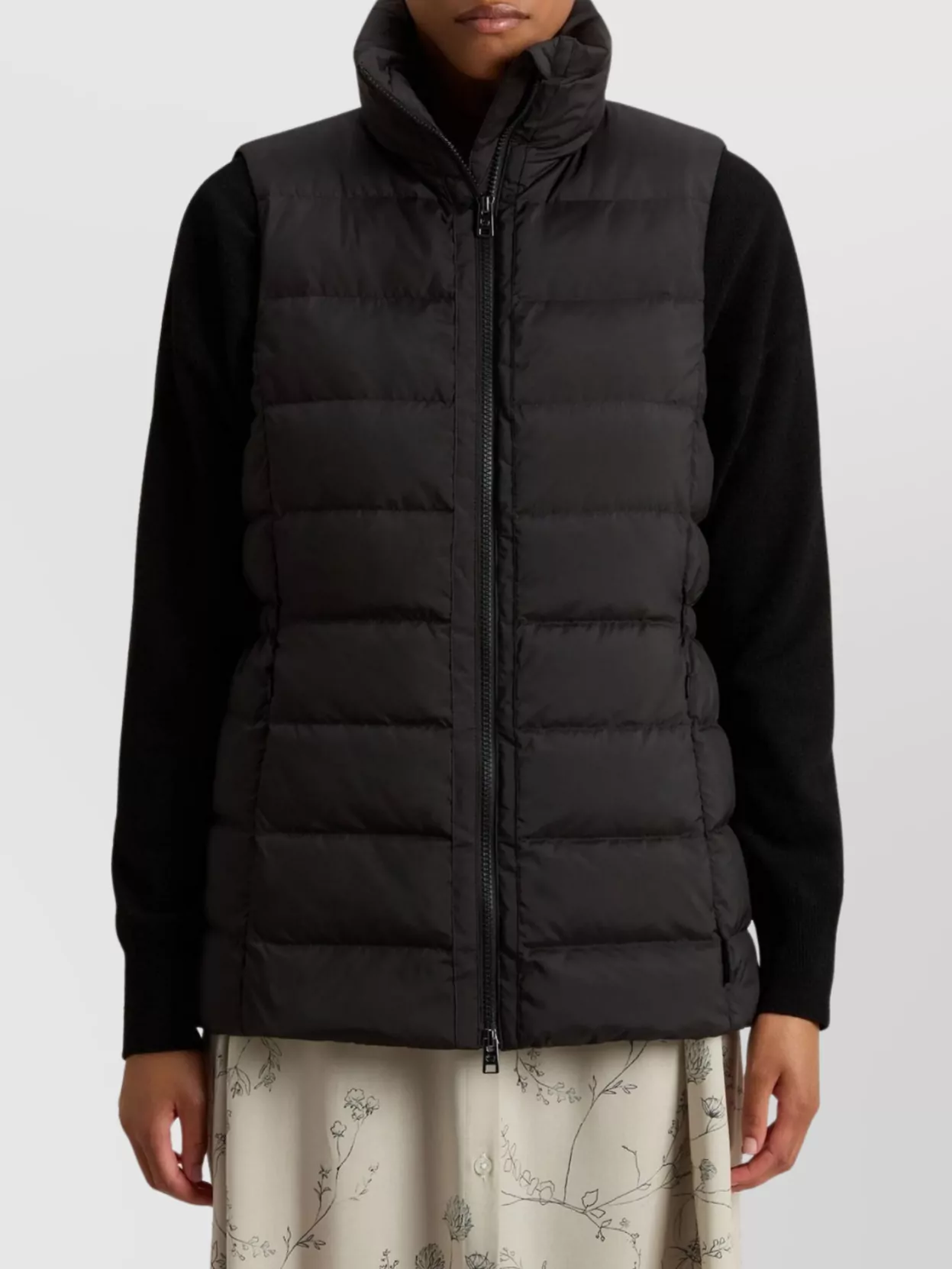 Woolrich Microfiber Padded Vest High Collar