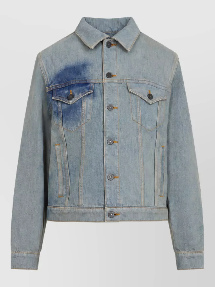 Jean Paul Gaultier Face print denim jacket