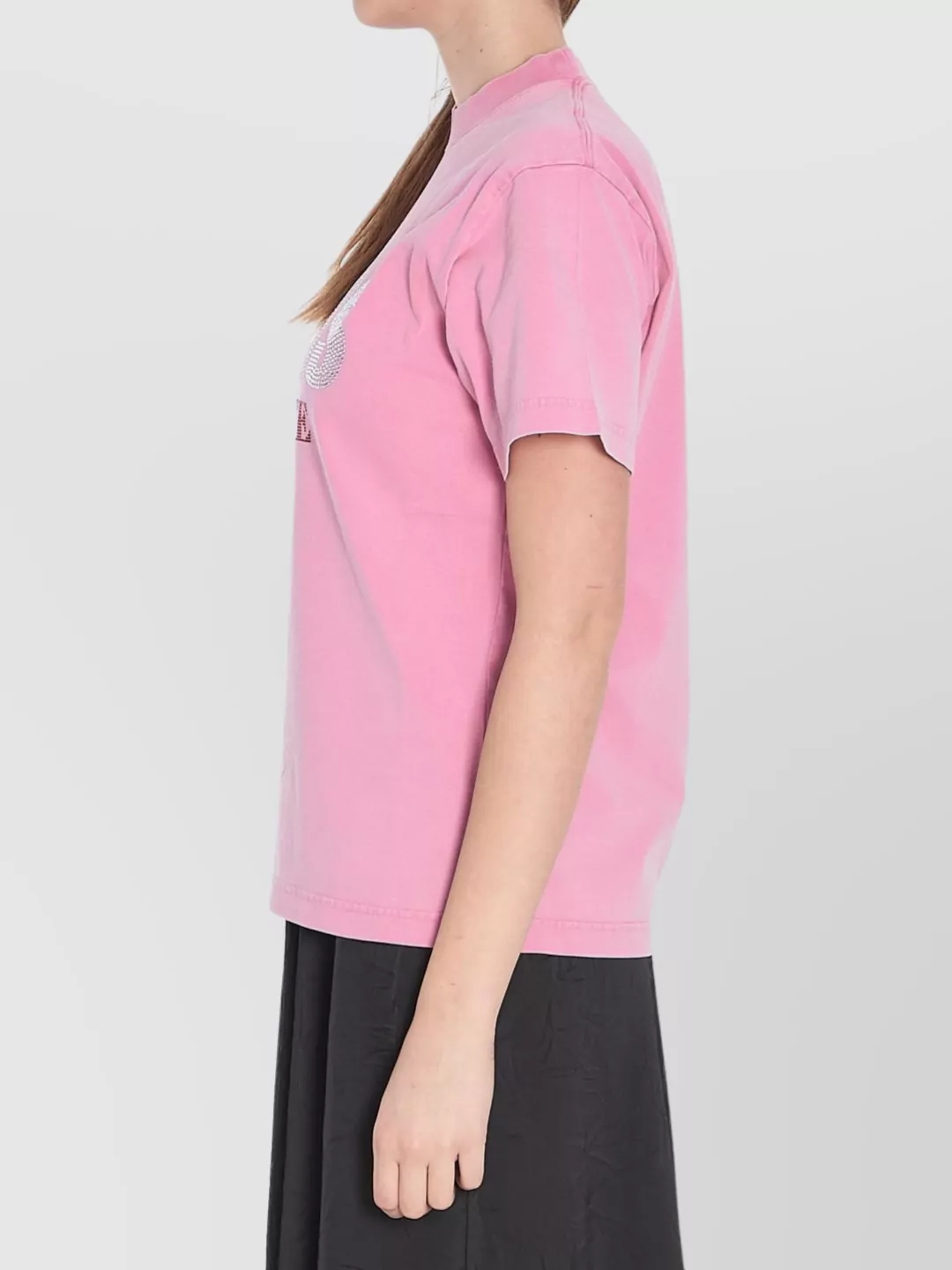 Balenciaga Rhinestone Paris Crewneck T-Shirt