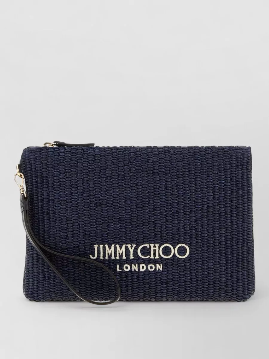 Jimmy Choo Na Raffia Clutch Bag