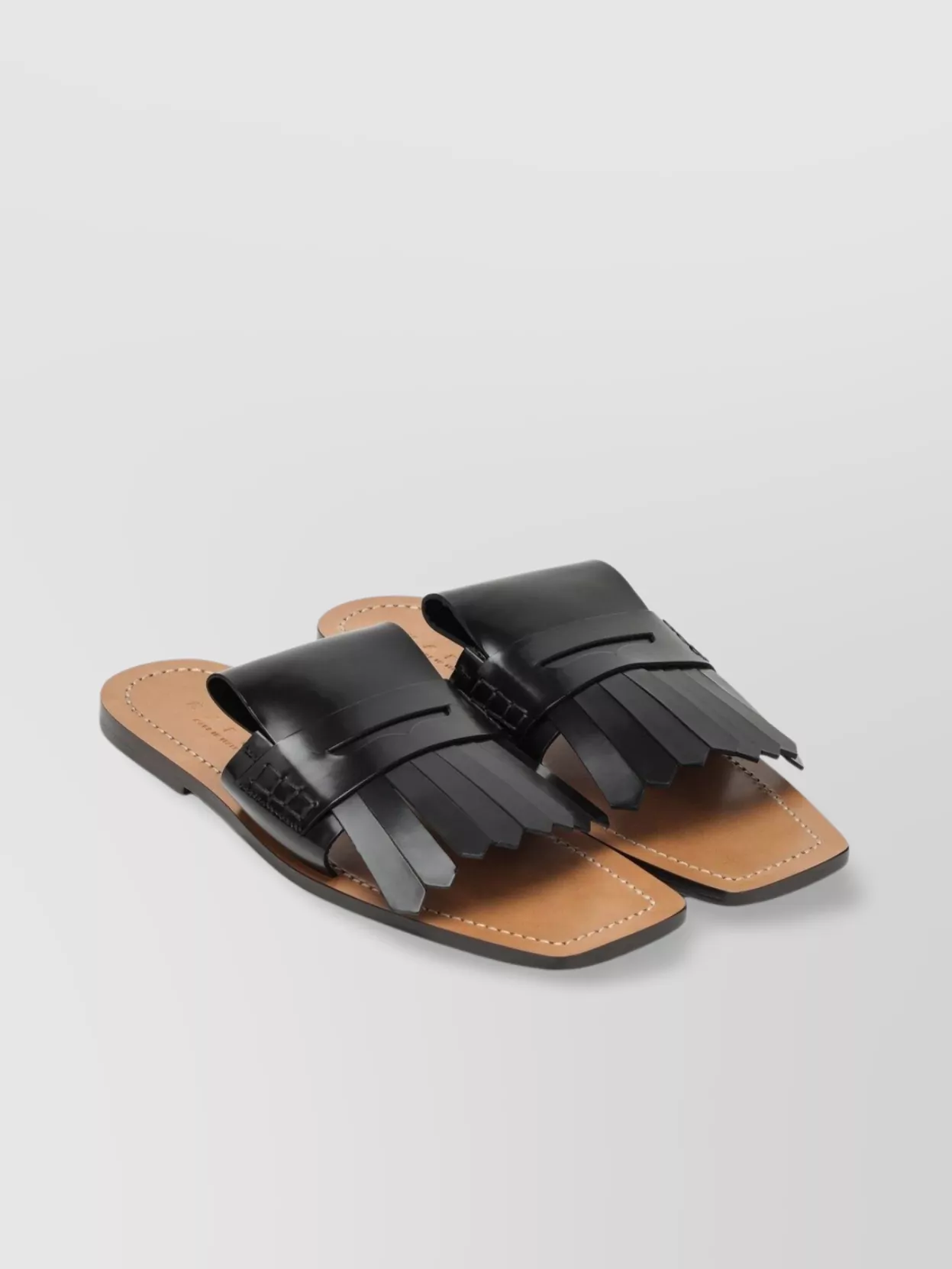 Marni Leather Fringe Sandal Open Toe Sole