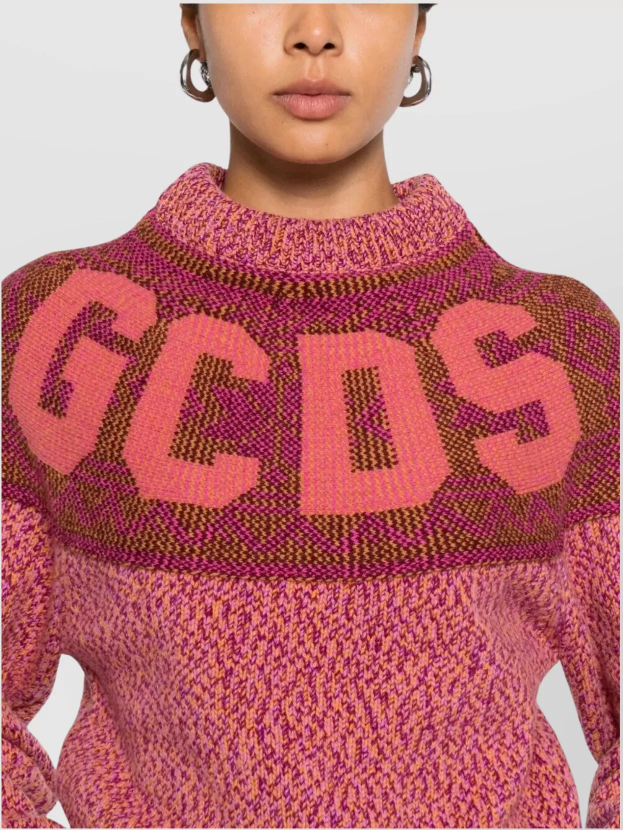 Gcds Cozy Knit Crew Neck Sweater