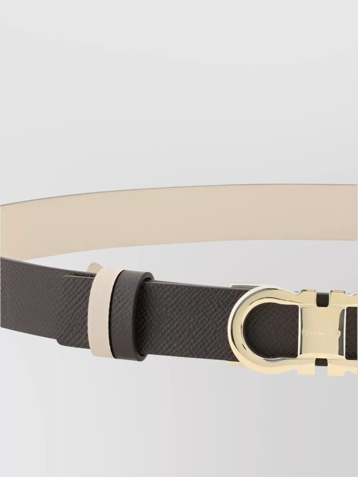Ferragamo Reversible Leather Belt Gold-tone Buckle