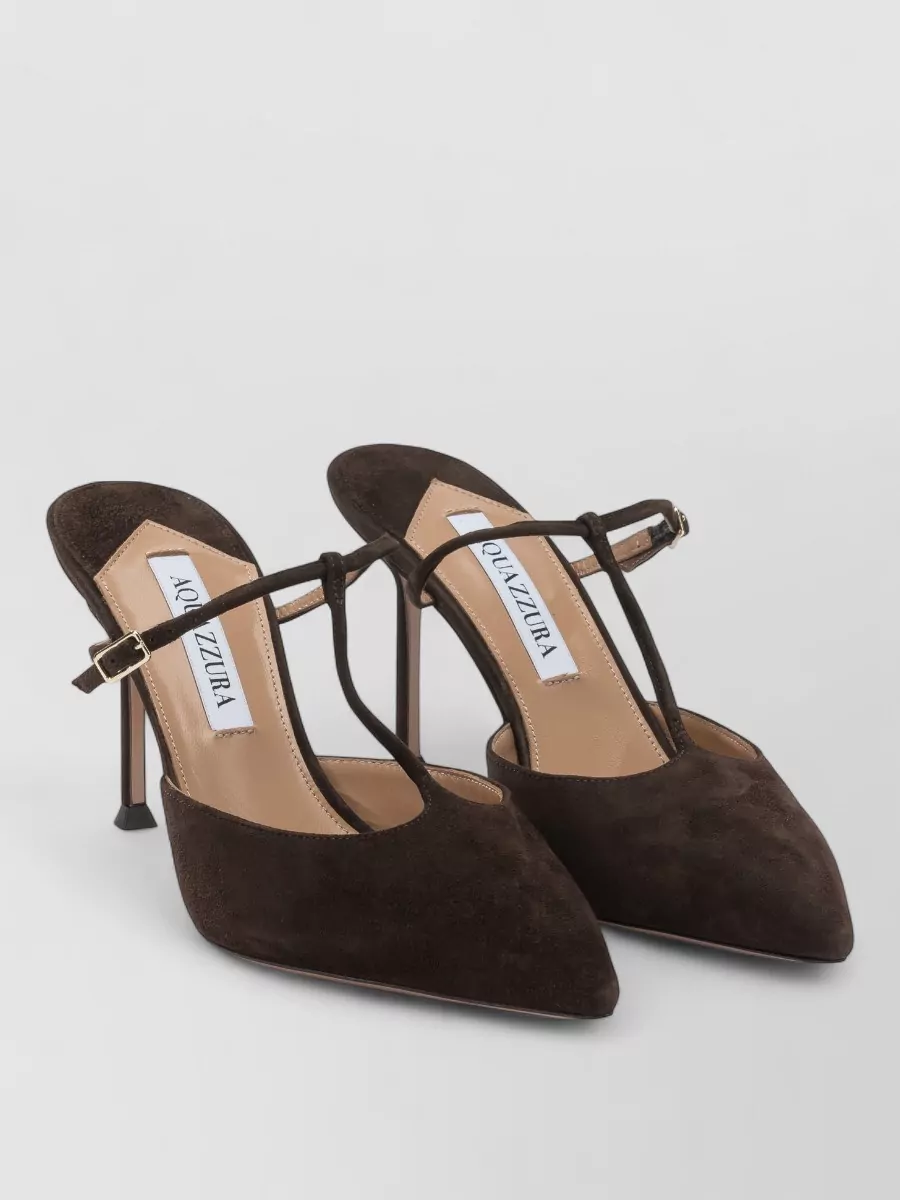 Aquazzura leather sorbonne 85 mm mules