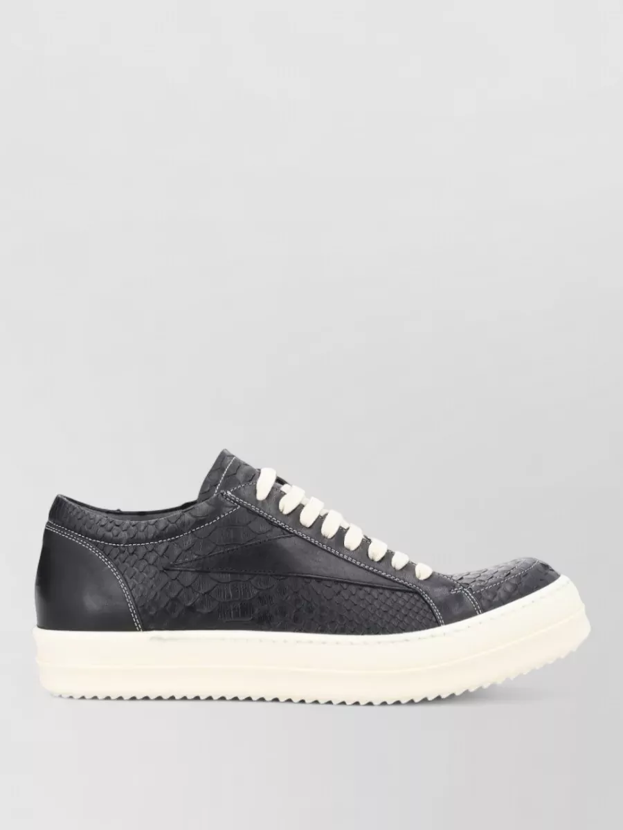 Rick Owens Leather Low-Top Sneakers