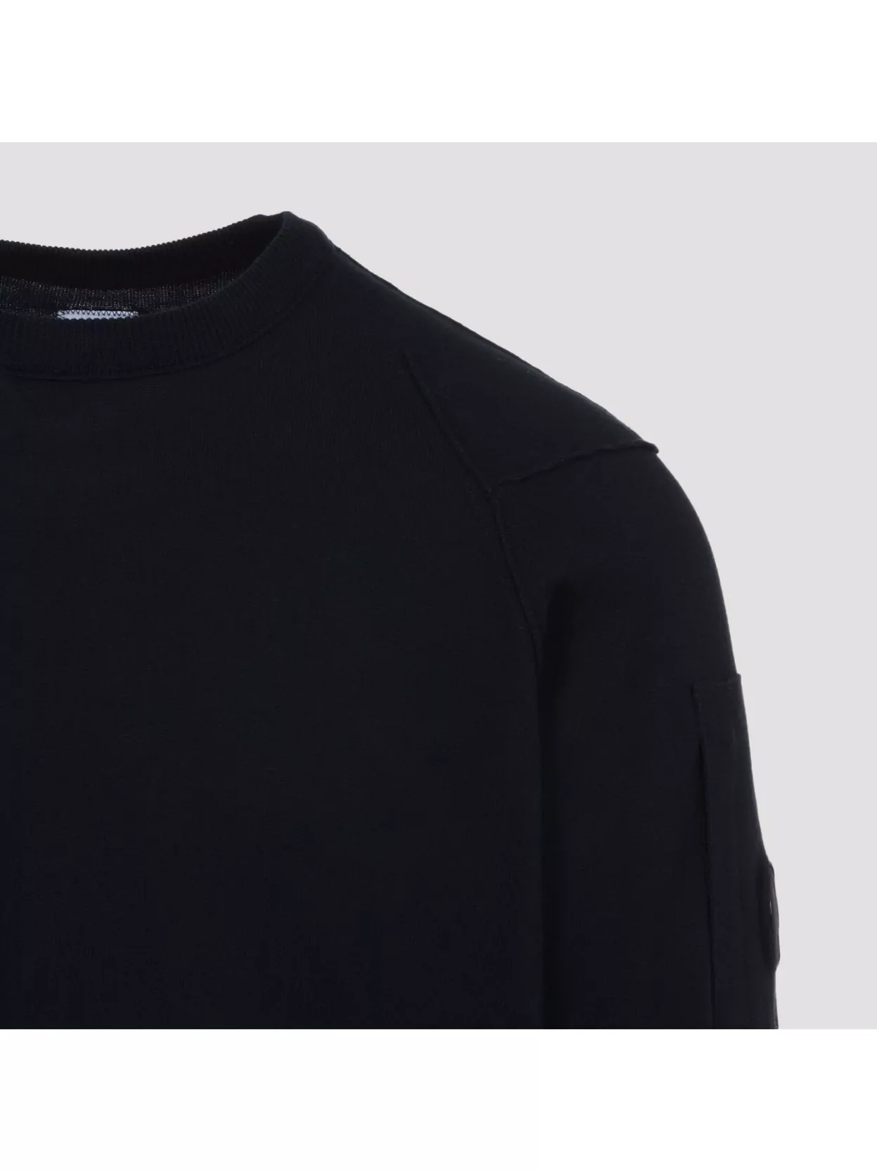 C.p. Company Sea Island Crew Neck Lens Knit Pullover
