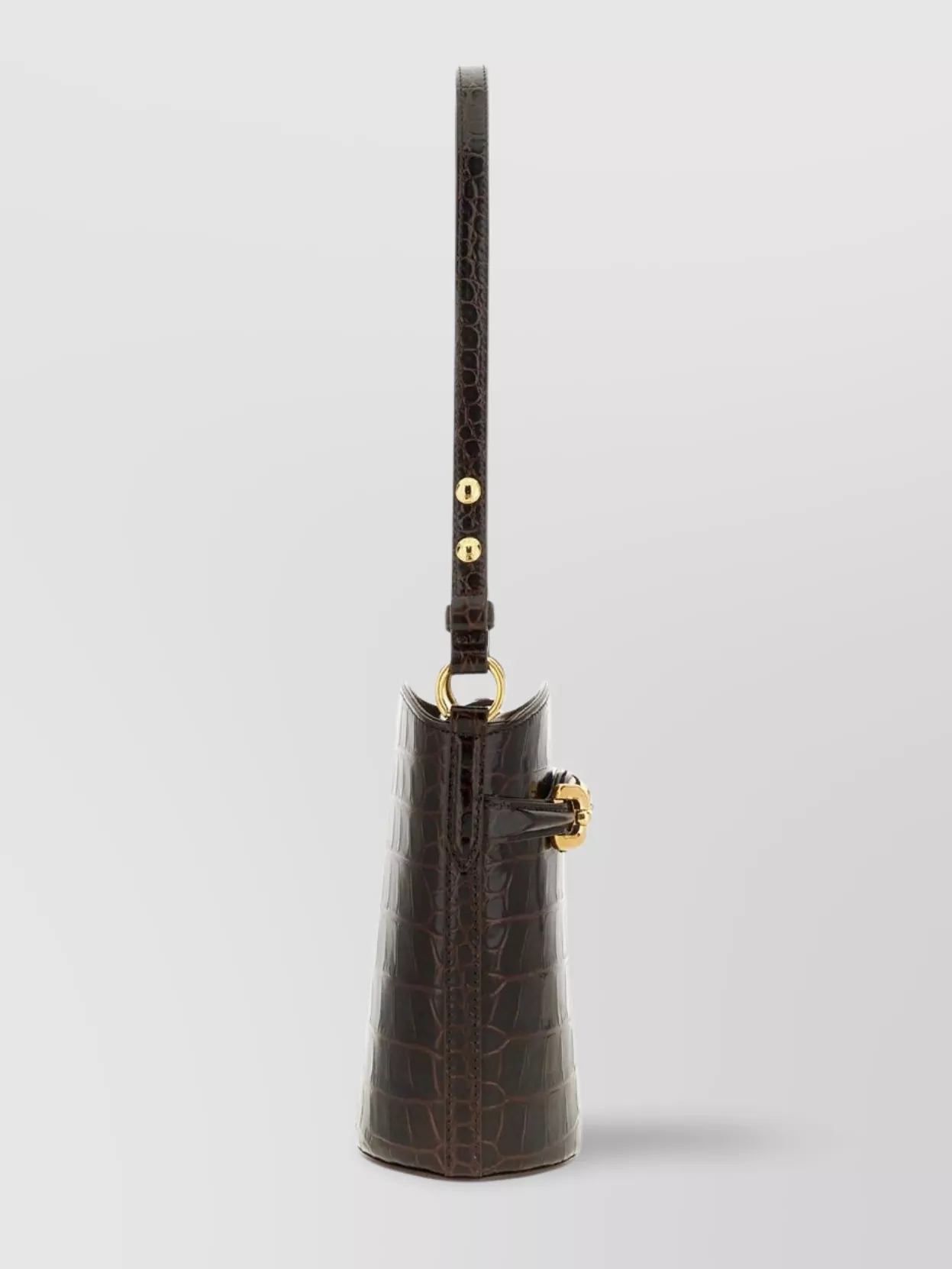 Tom Ford Small Crocodile Bucket Bag With Gold Hardware