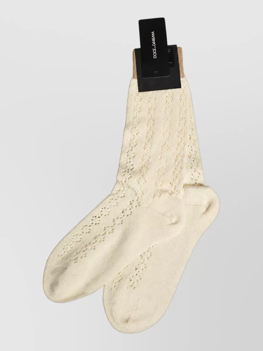 Dolce&Gabbana Cotton Knit Mid Calf Socks